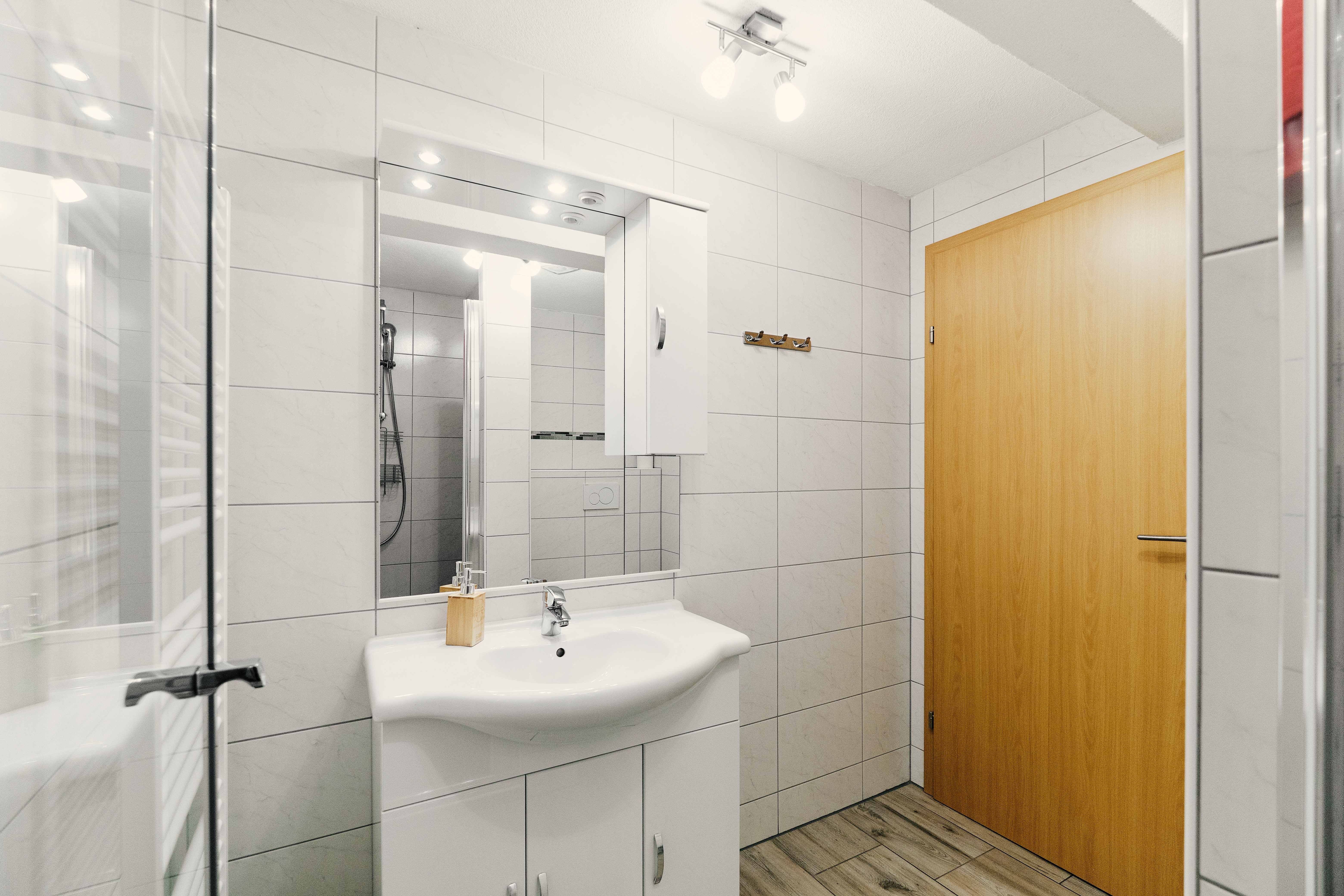 Bad der Ferienwohnung Mukuhli